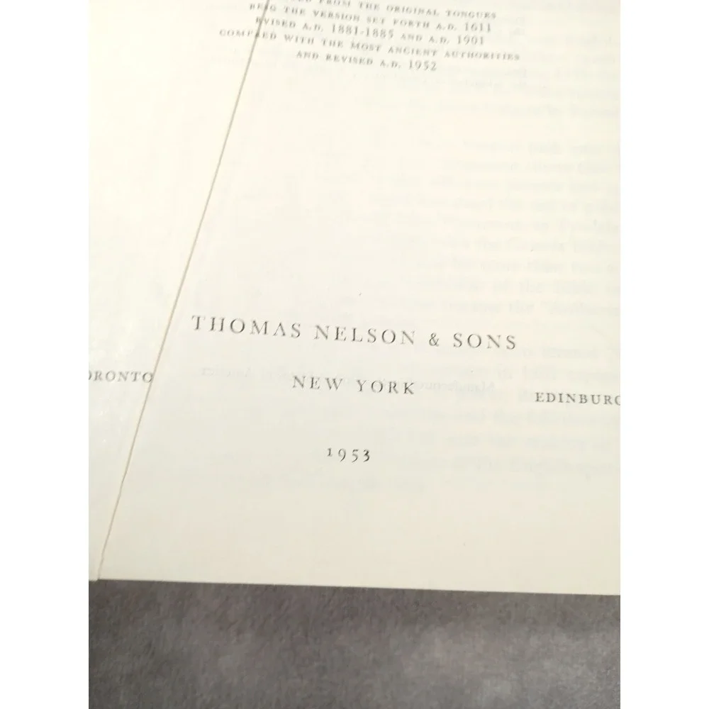 The Holy Bible Revised Standard Version Red Hardcover Thomas Nelson & Sons 1953